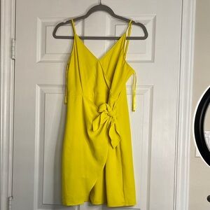 Naked Zebra Vibrant Yellow Mini Dress